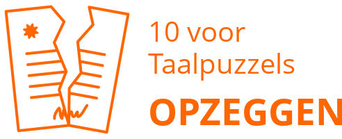 10 voor Taalpuzzels opzeggen