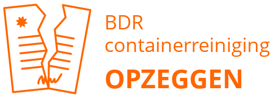 BDR containerreiniging opzeggen