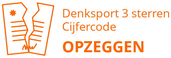 Denksport 3 sterren Cijfercode opzeggen