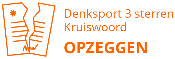 Denksport 3 sterren Kruiswoord opzeggen