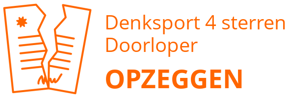 Denksport 4 sterren Doorloper opzeggen