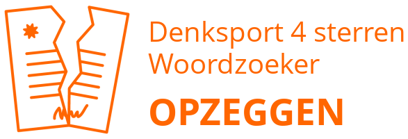 Denksport 4 sterren Woordzoeker opzeggen