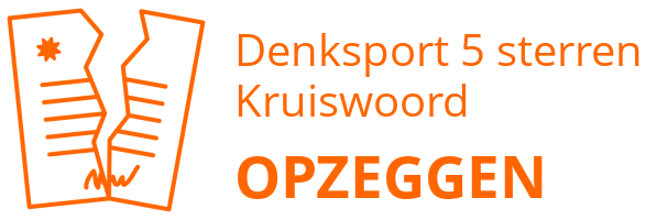 Denksport 5 sterren Kruiswoord opzeggen