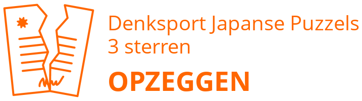 Denksport Japanse Puzzels 3 sterren opzeggen