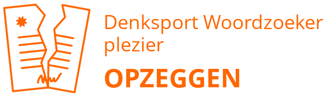 Denksport Woordzoeker plezier opzeggen