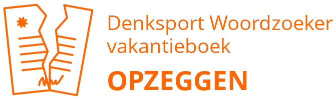 Denksport Woordzoeker vakantieboek opzeggen