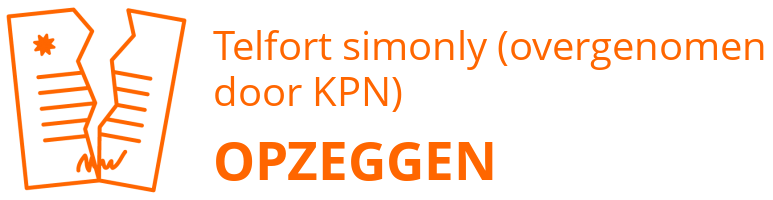 Telfort simonly (overgenomen door KPN) opzeggen